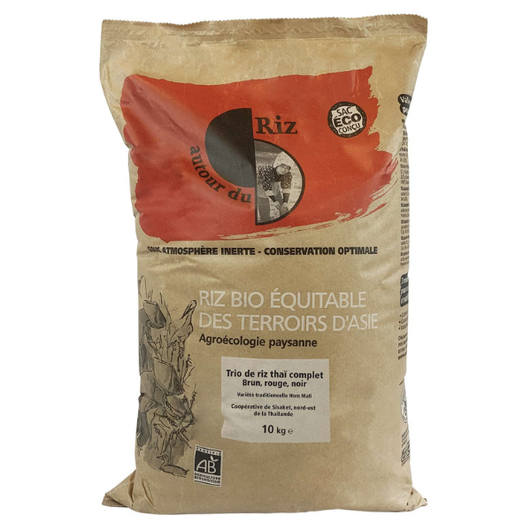 Trio de riz thaï complet bio équitable Vrac (origine Thaïlande) - 10 kg