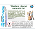 Vinaigre blanc ménager à 14¬∞ (étiquettes pour vrac) - x 8