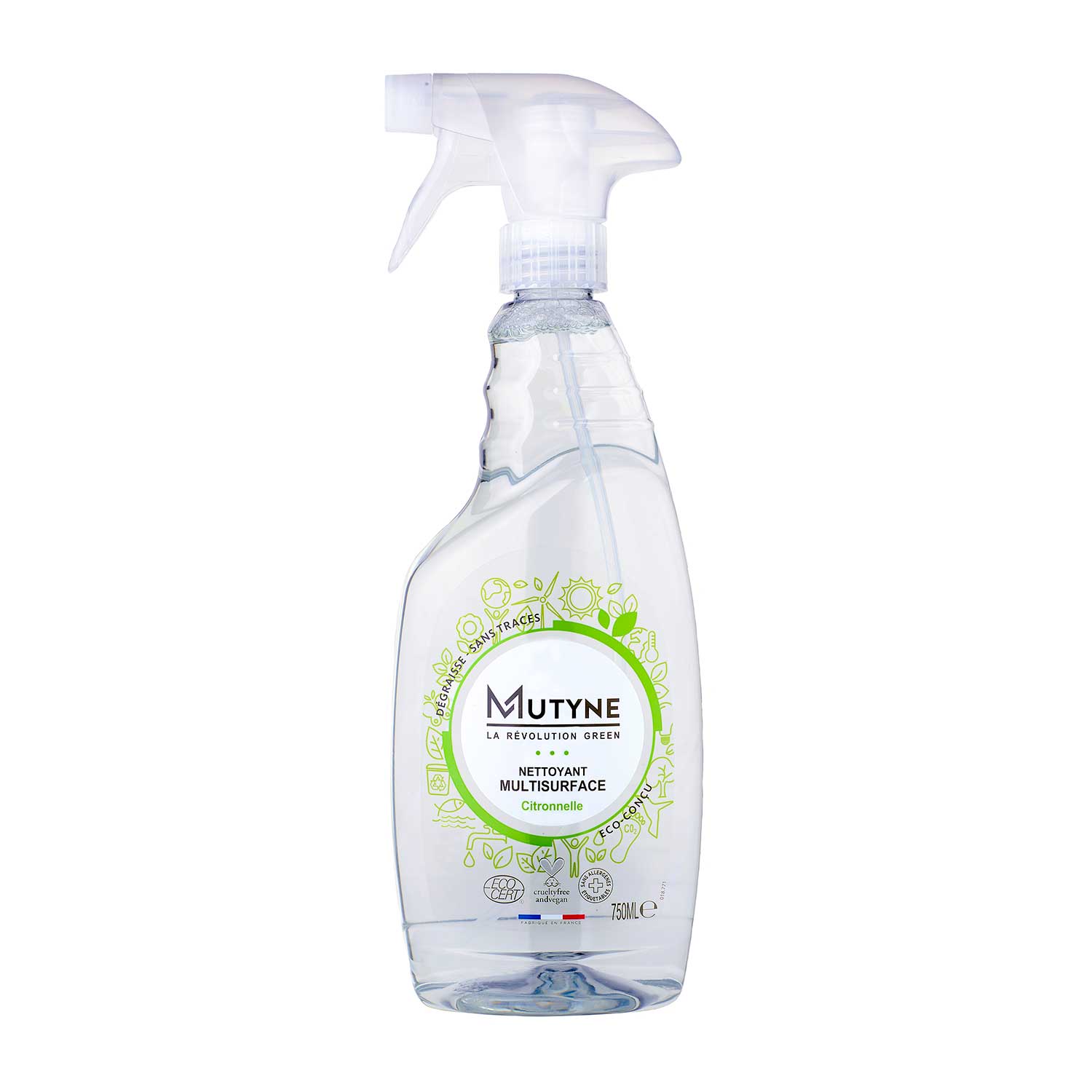 Spray dégraissant multisurfaces ecocert - 750 mL