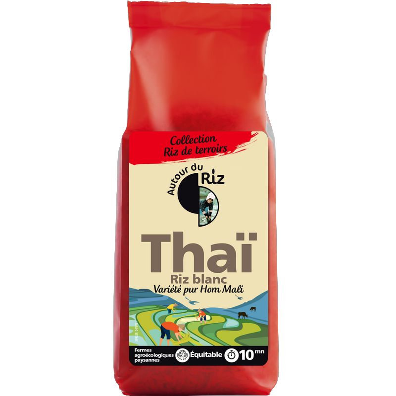 Riz thaï blanc bio sans gluten équitable (origine Thaïlande) - 500 g