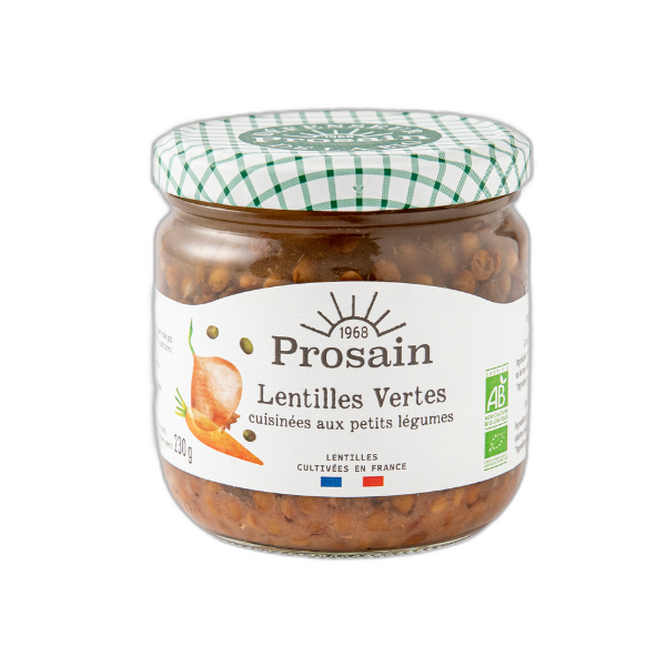 Lentilles vertes bio cuisinées aux petits légumes - 345 g