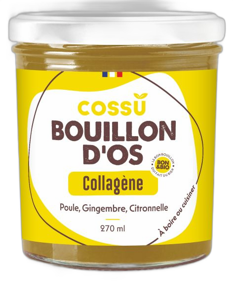 Bouillon d'os collagène bio (2.7g de collagène/100mL) (origine France) - 270 mL