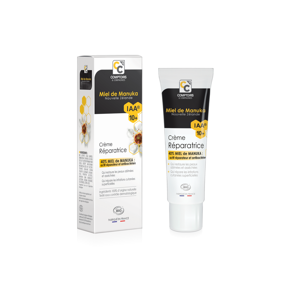 Crème réparatrice 40 % miel de manuka aa10+ - 40 ml