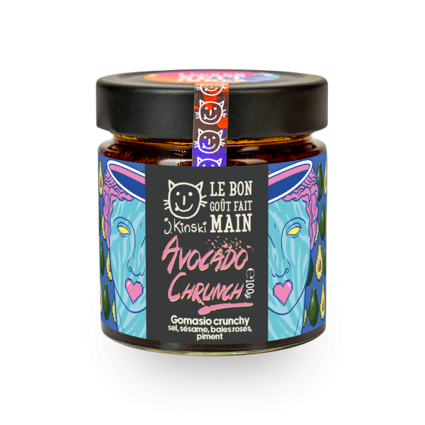 Avocado Crunch (gomasio croustillant sésame noir/baies roses) - 100 g