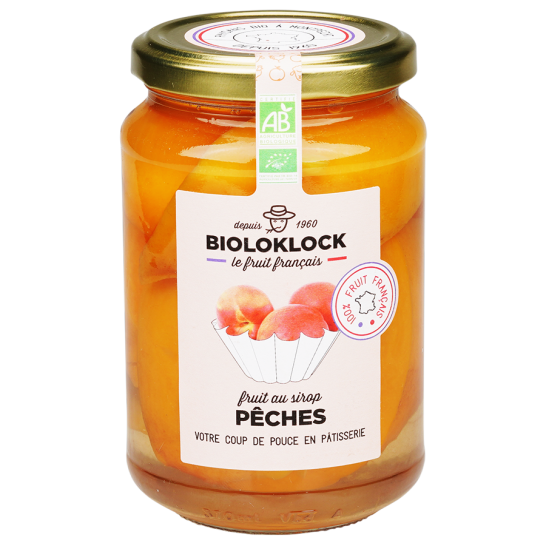 pêches bio au sirop (origine France) - 350 g