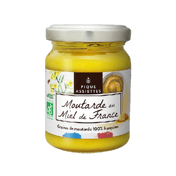 Moutarde au miel de France 100% graines françaises bio - 125 g