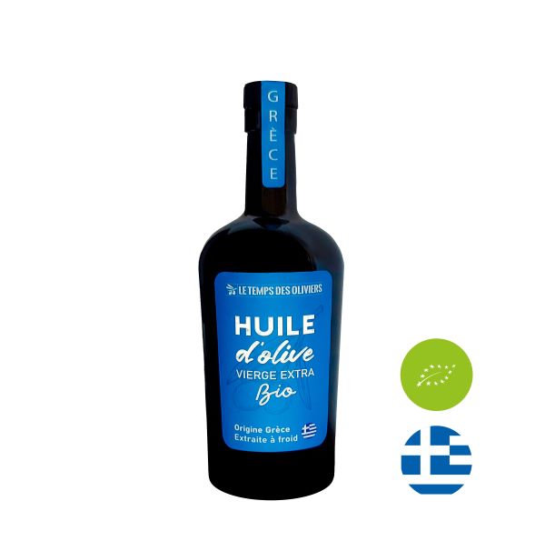 Huile d'olive vierge extra fruitée vert bio (origine Grèce) - 50 cL