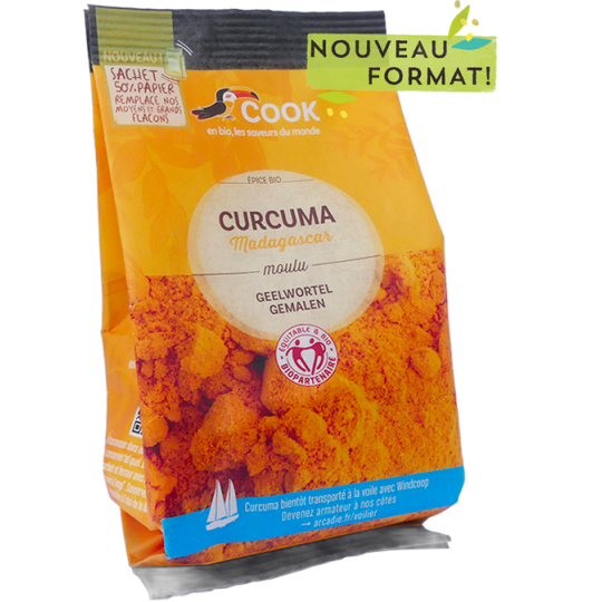 Curcuma moulu bio (sachet économique) (origine Madagascar) - 100 g