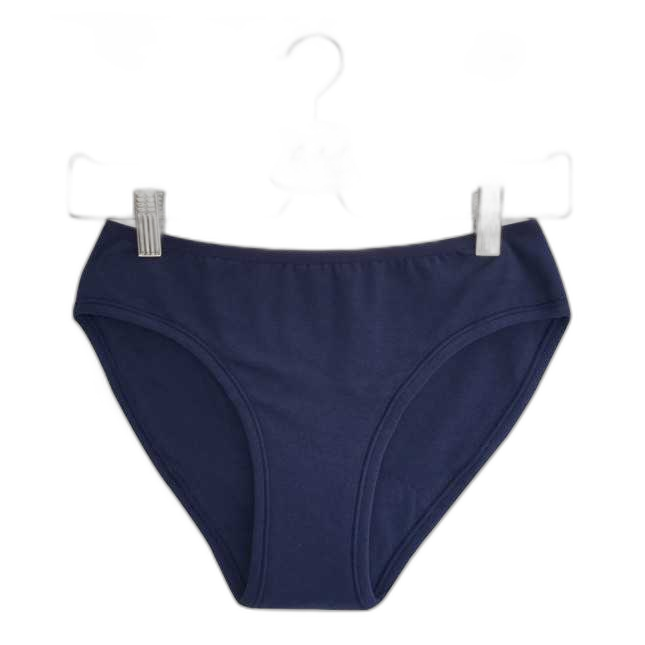 Culotte menstruelle absorbante bleue flux moyen (france et bio) - Taille L (46/48)