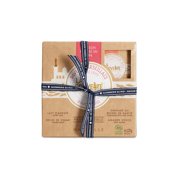 Coffret pavés marseillais douceur bio - 4 x 100g