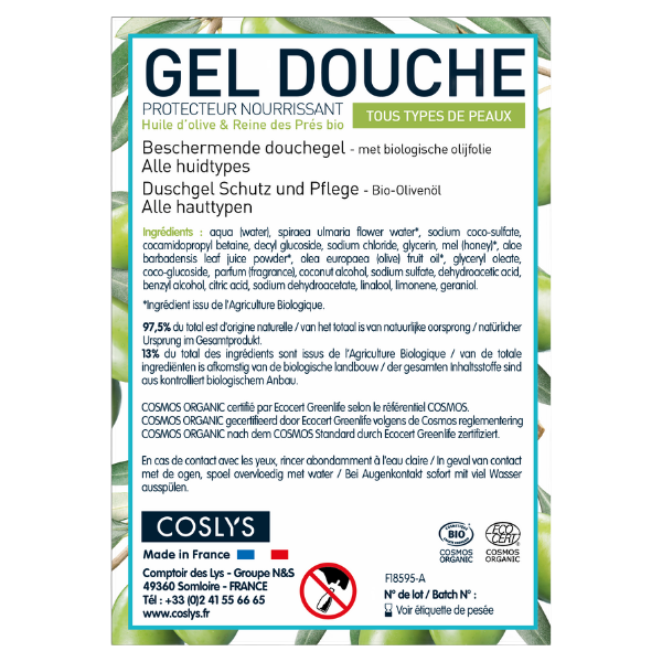 Etiquettes pour le gel douche protecteur olive (rouleau)