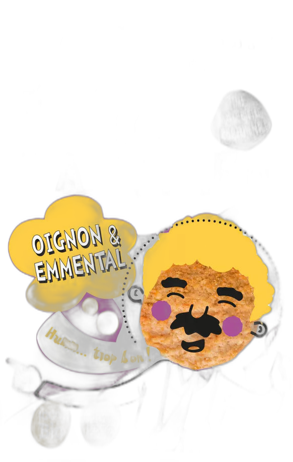 Biscuits apéritif oignon & emmental bio - 100 g