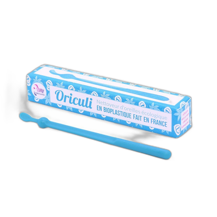 Oriculi en bioplastique bleu