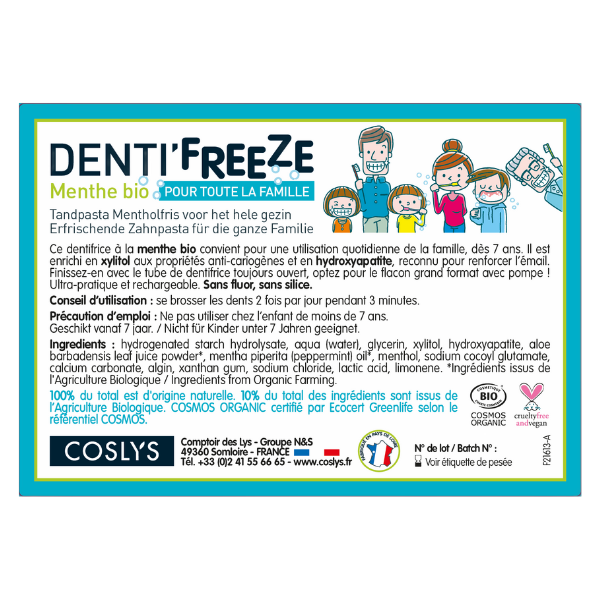 Etiquettes pour le denti'freeze famille vrac (rouleau)