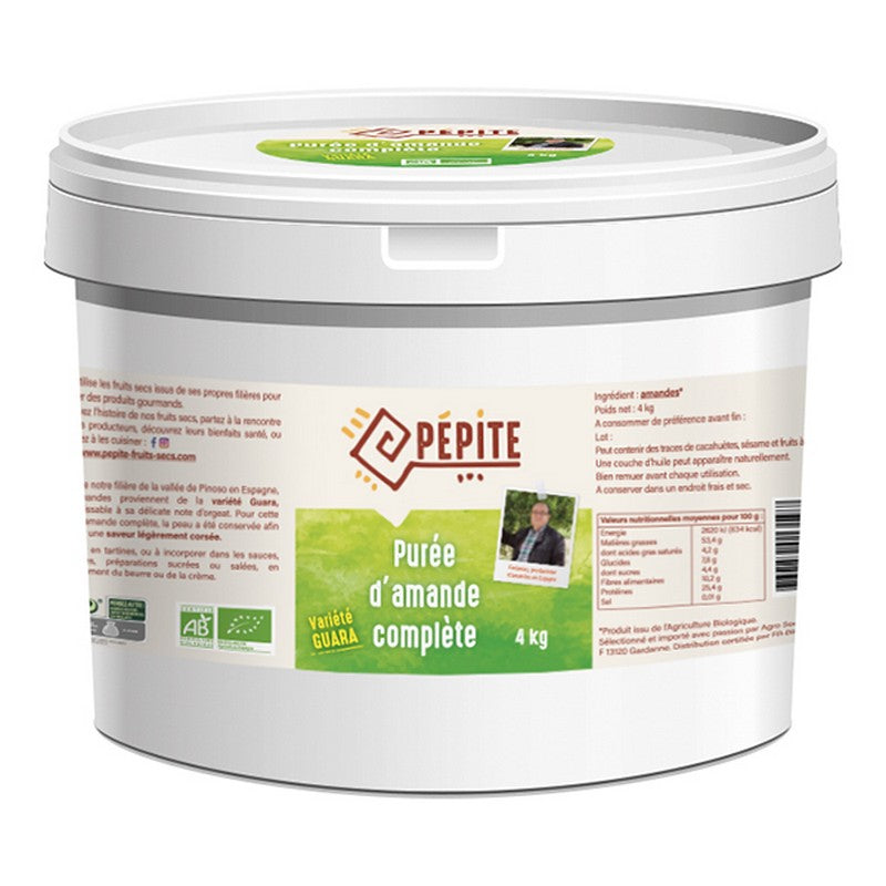 Purée d'amandes complètes bio Vrac - 4 kg