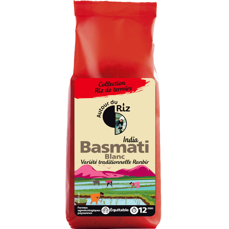Riz basmati blanc bio équitable (origine Inde) - 500 g