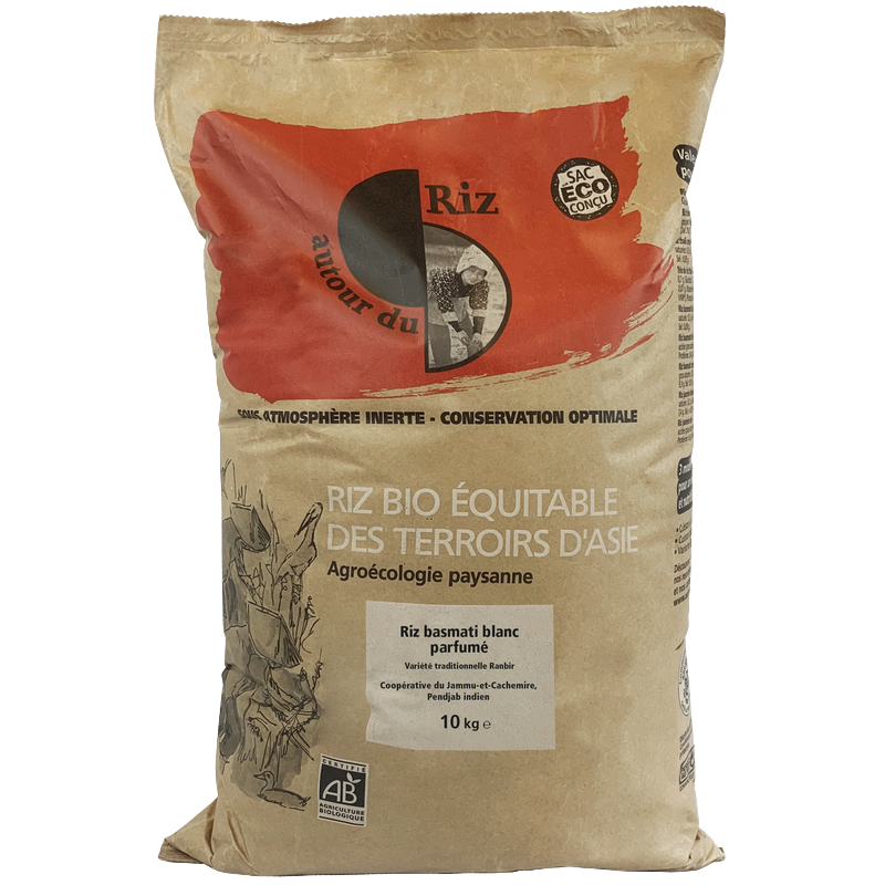 Riz basmati blanc bio équitable Vrac (origine Inde) - 10 kg