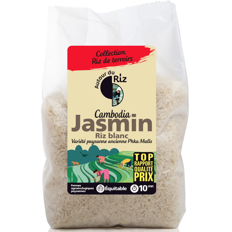 Riz jasmin blanc bio équitable (origine Cambodge) - 2 kg