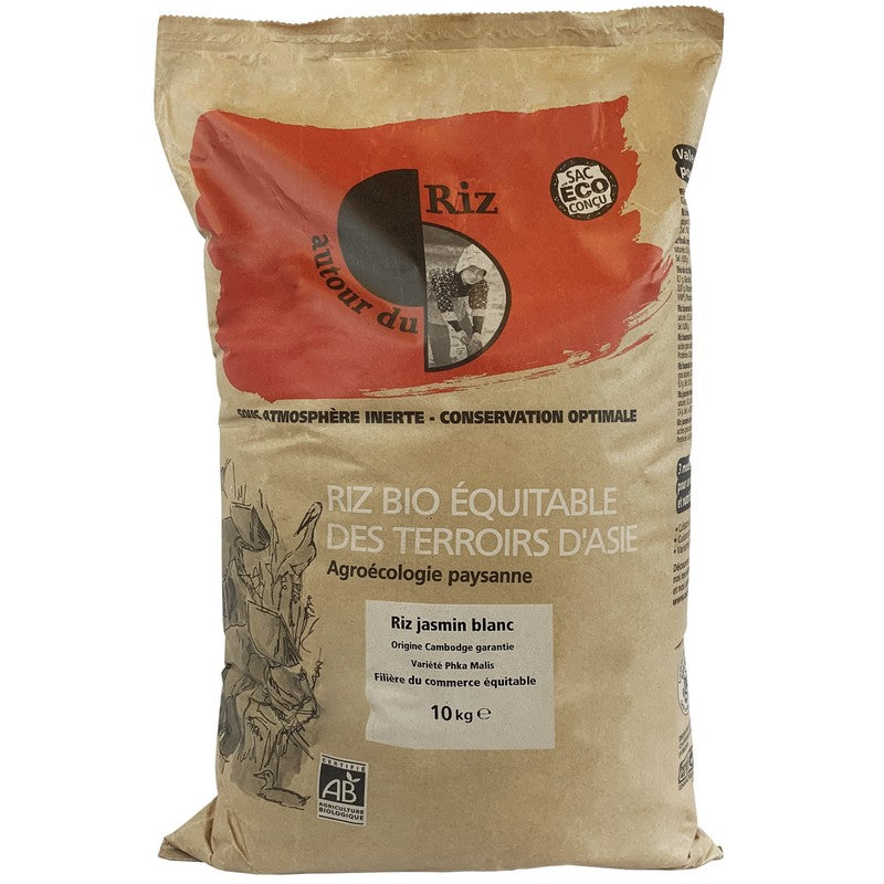 Riz jasmin blanc bio équitable Vrac (origine Cambodge) - 10 kg