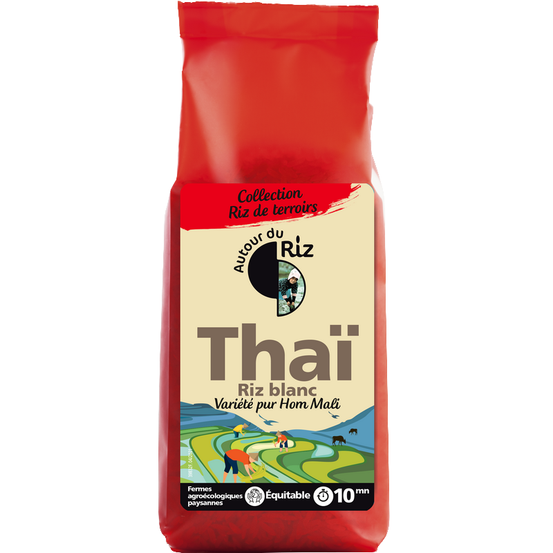 Riz thaï blanc bio sans gluten équitable (origine Thaïlande) - 500 g