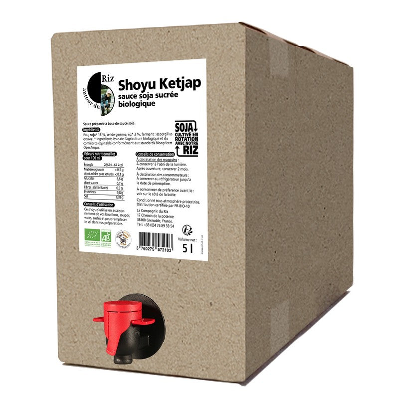 Sauce soja shoyu sucrée ketjap bio Vrac - 5 l