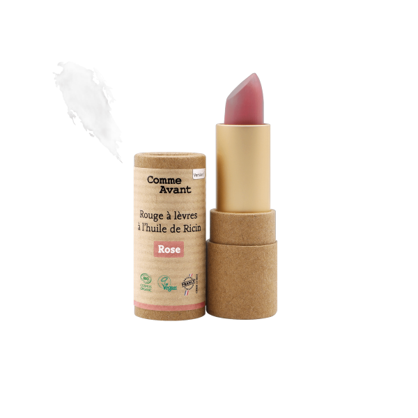Rouge à lèvres à l'huile de ricin (rose)