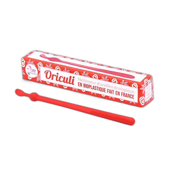 Oriculi en bioplastique rouge