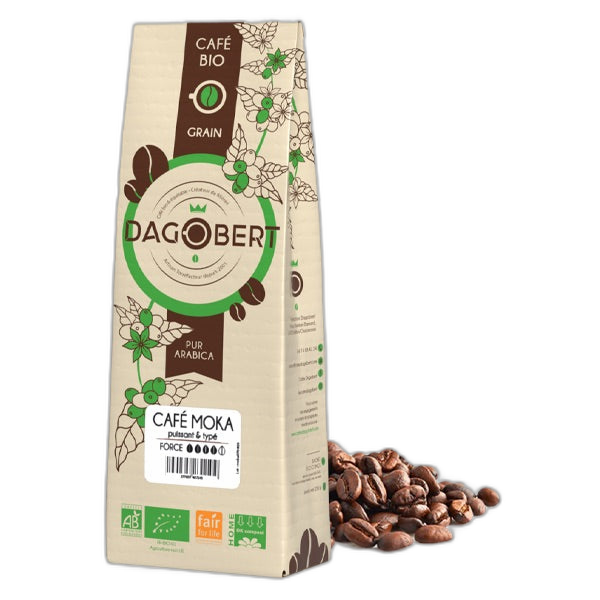 M√©lange caf√© moka Guji 100% arabica, bio et √©quitable - grains (origine Ethiopie) - 1 kg