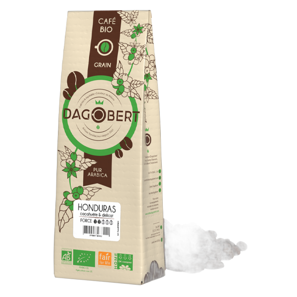 Honduras 100% arabica, bio et équitable - grains (origine Honduras) - 1 kg
