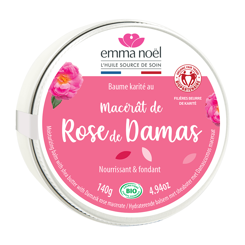 Baume karité rose damas bio - 140 g