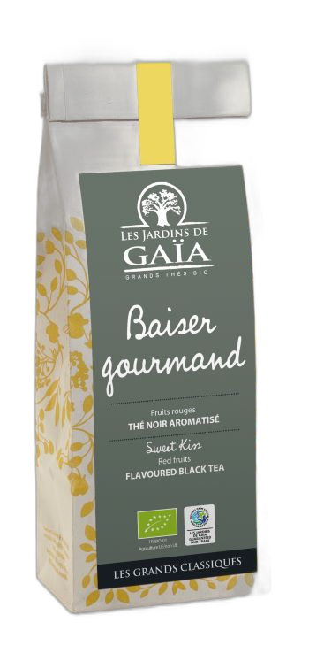 Thé noir bio baiser gourmand (fraise framboise) - 100 g