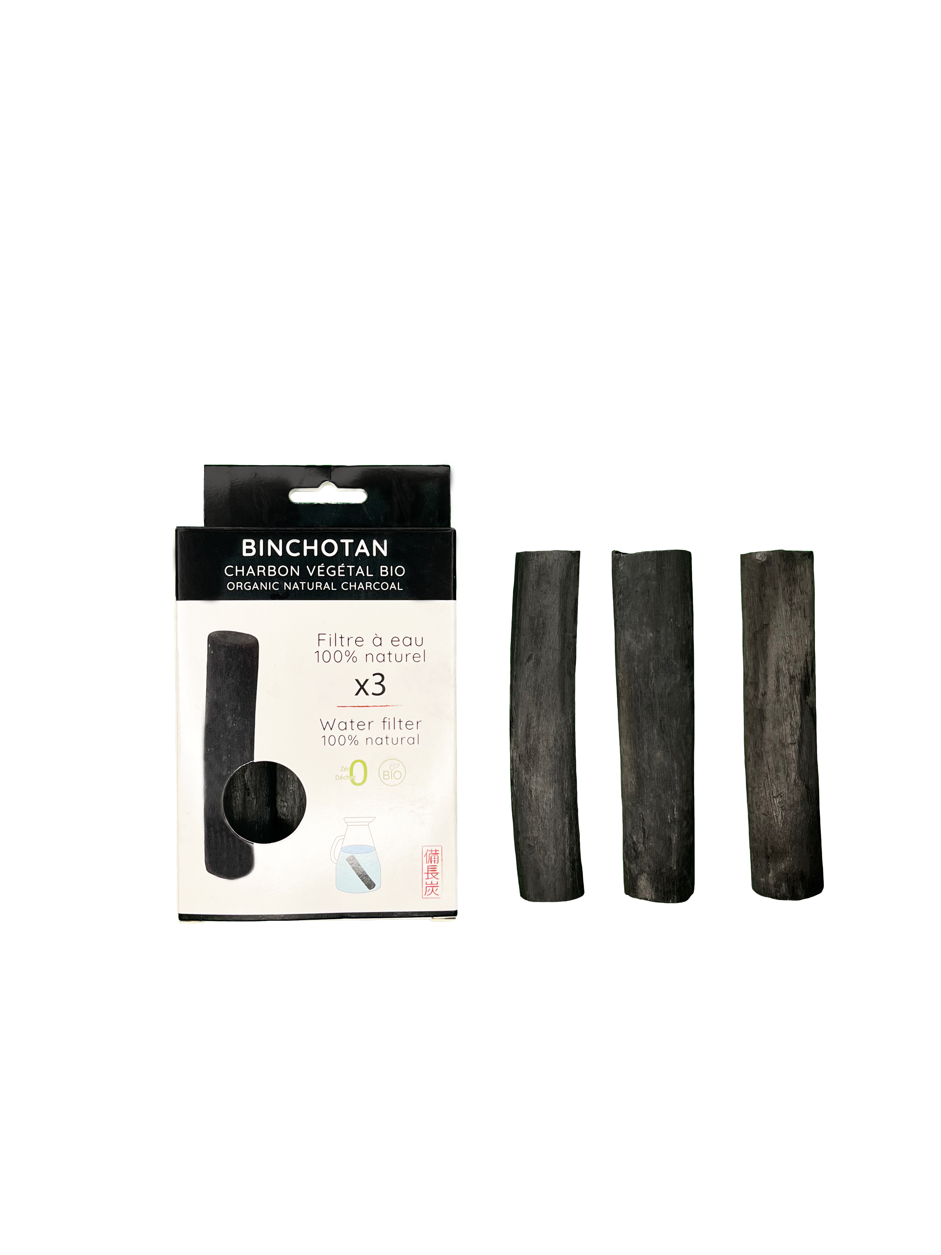 bâtons de charbon binchotan (Vietnam)