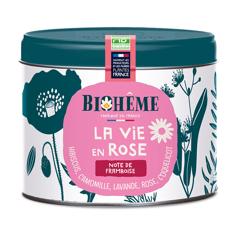 Infusion La vie en rose boîte métal Vrac - 50 g