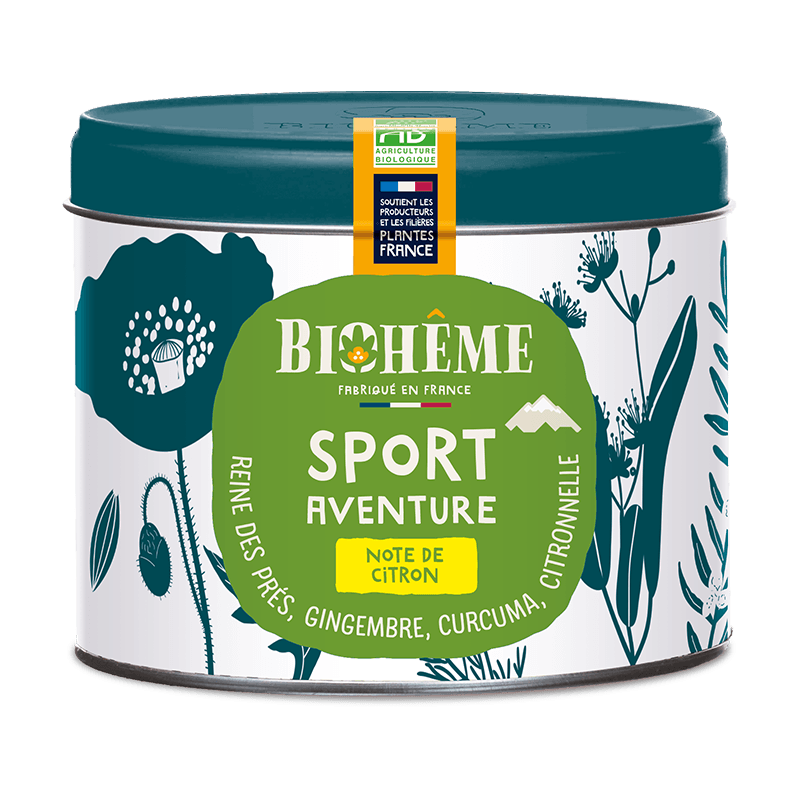 Infusion Sport aventure  boîte métal vrac - 50 g