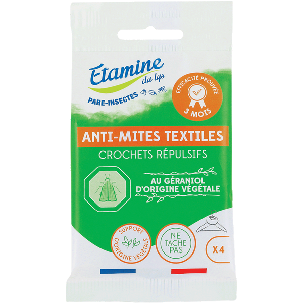 Crochets répulsifs anti-mites textiles