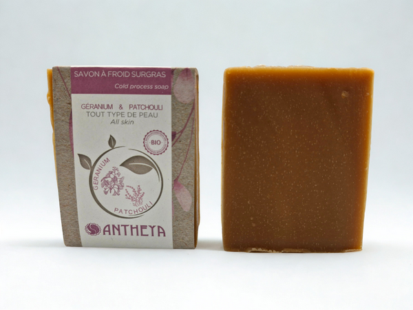 Savon géranium patchouli (toutes peaux) - 100 g