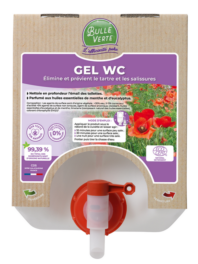 Gel wc menthe/eucalyptus vrac (habillage bidon 20kg)