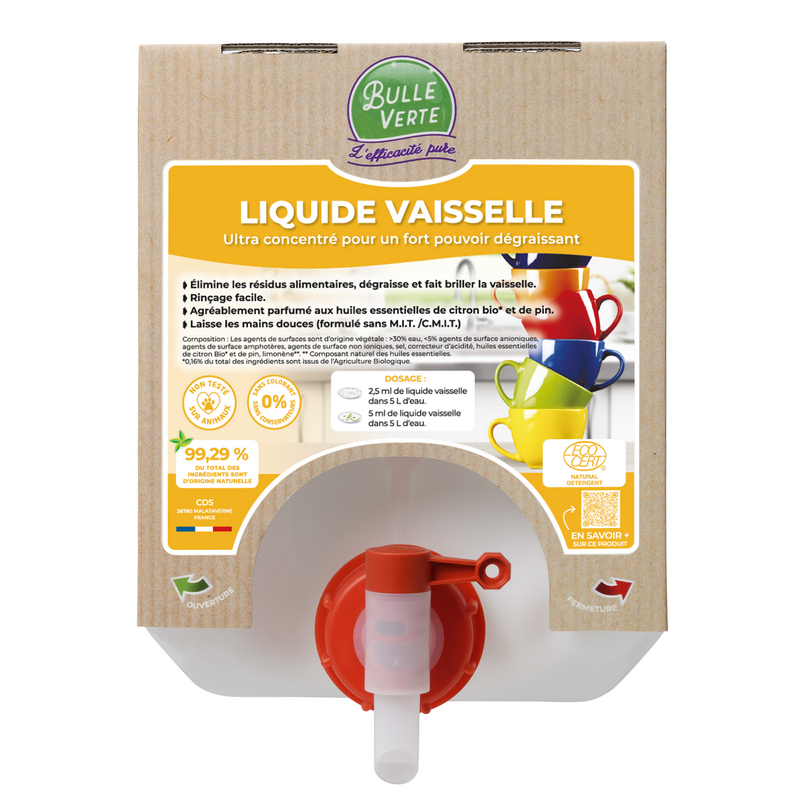 Habillage bidon liquide vaisselle super dégraissant pin/citron 20kg