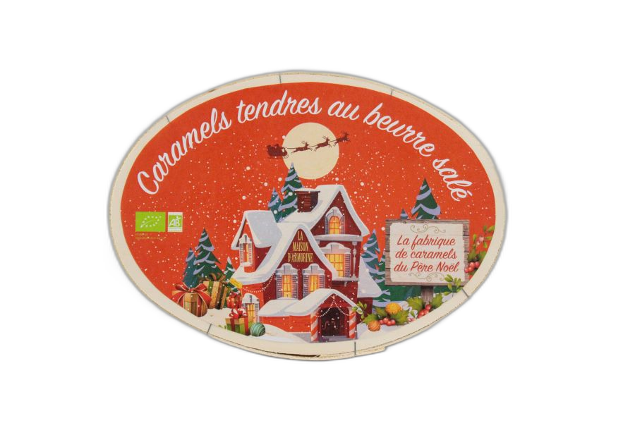 Caramels bio du père noël (boite bois ovale) - 250 g