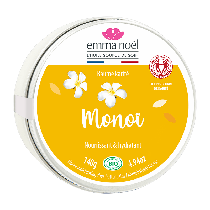 Baume karité monoï bio - 140 g
