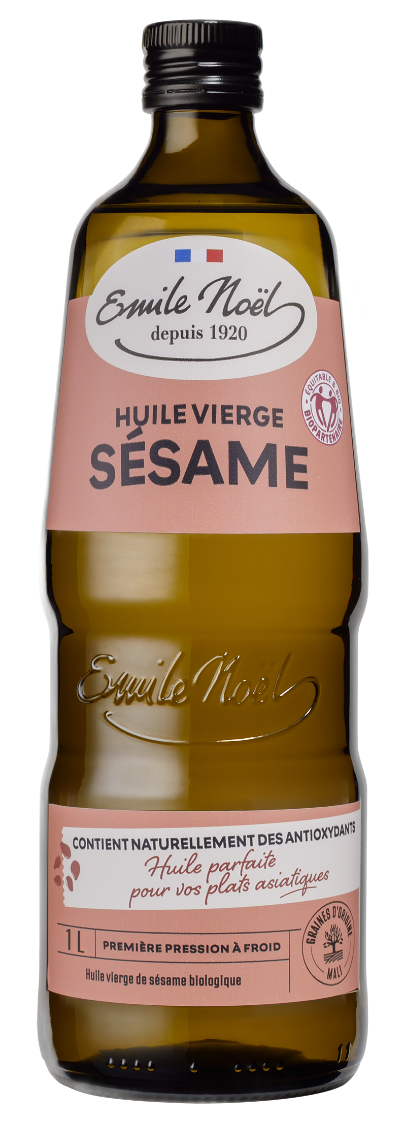 Huile vierge de sésame bio équitable - 1 l