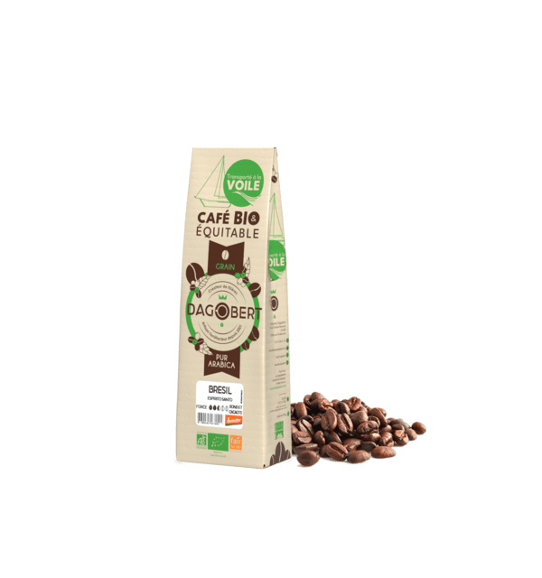 Brésil à la voile 100 % arabica, bio, équitable, demeter - grains (origine Brésil) - 500 g