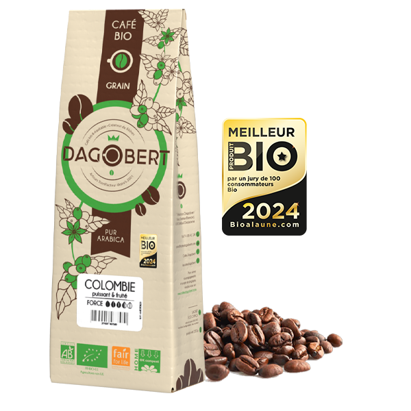 Colombie 100% arabica, bio et équitable - grains - 1 kg