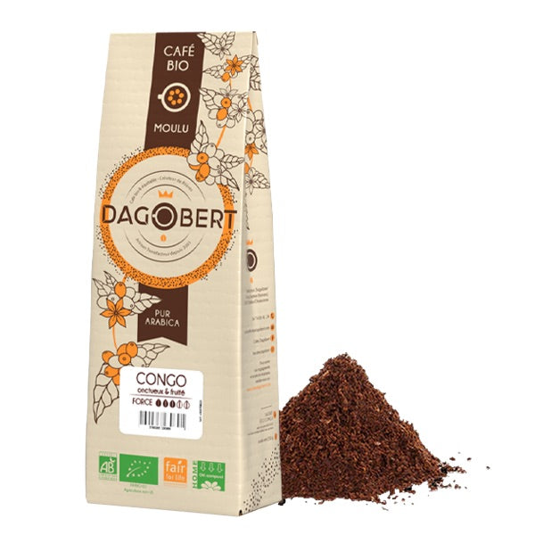 Congo kivu 100% arabica, bio et équitable - moulu - 1 Kg