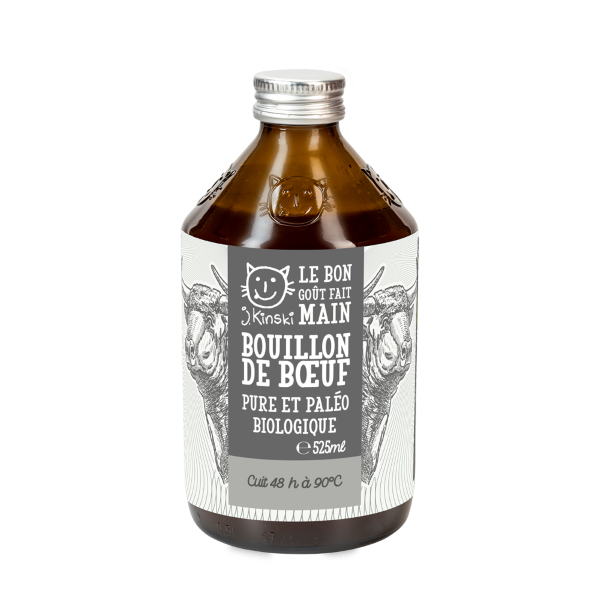 Bouillon pur de boeuf paleo bio (3.9g de collagène/100mL) - 525mL