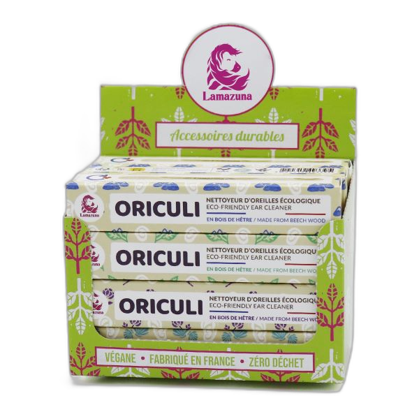 Oriculi en bois de hètre français (prèt à vendre multi-motifs) - 12 cure oreilles