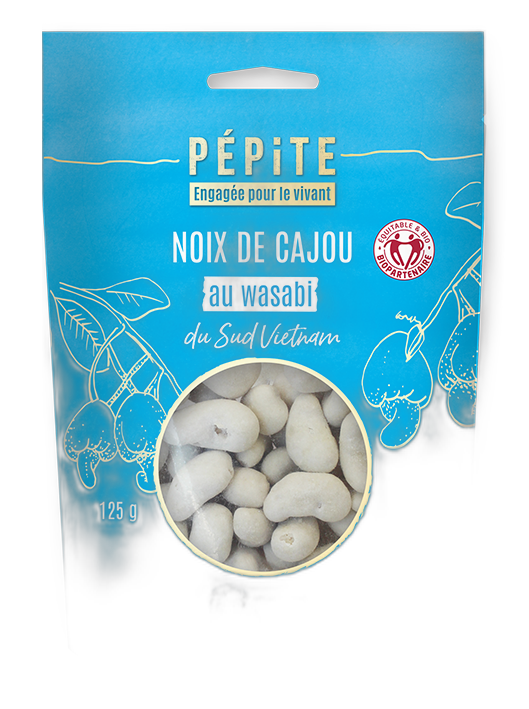 Noix de cajou du vietnam - wasabi bio - 125 g