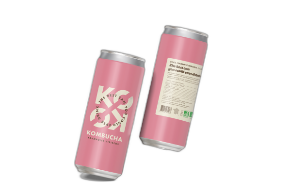 Kombucha bio framboise (origine France) - canette 25cL