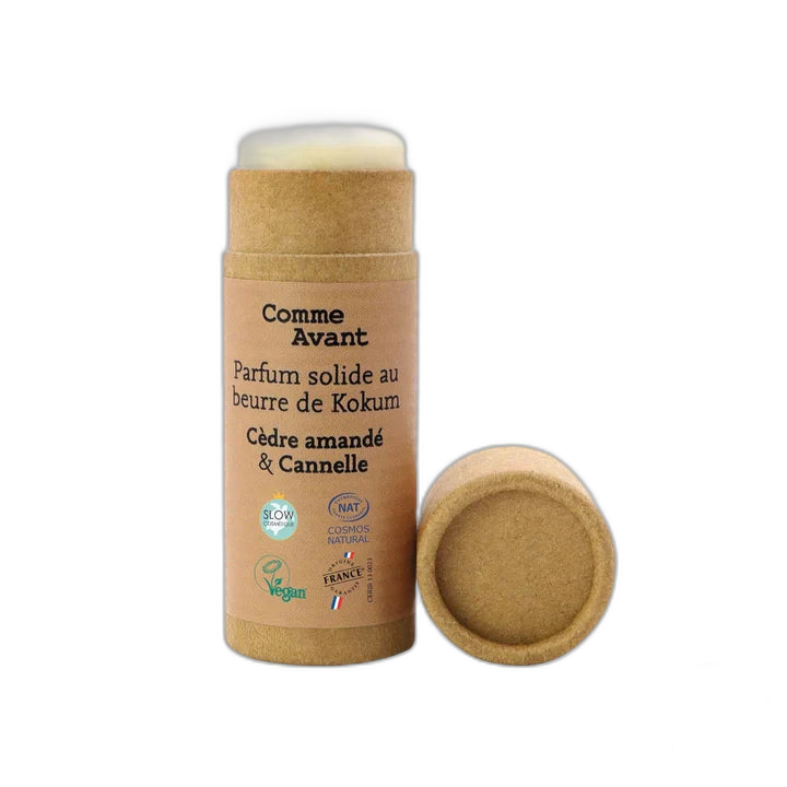 Parfum solide au beurre de kokum - cédre amandé & cannelle - 20 g