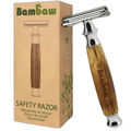 Rasoir de sûreté en bambou classique (argent)